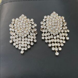 Elegant Silver Crystal Earrings